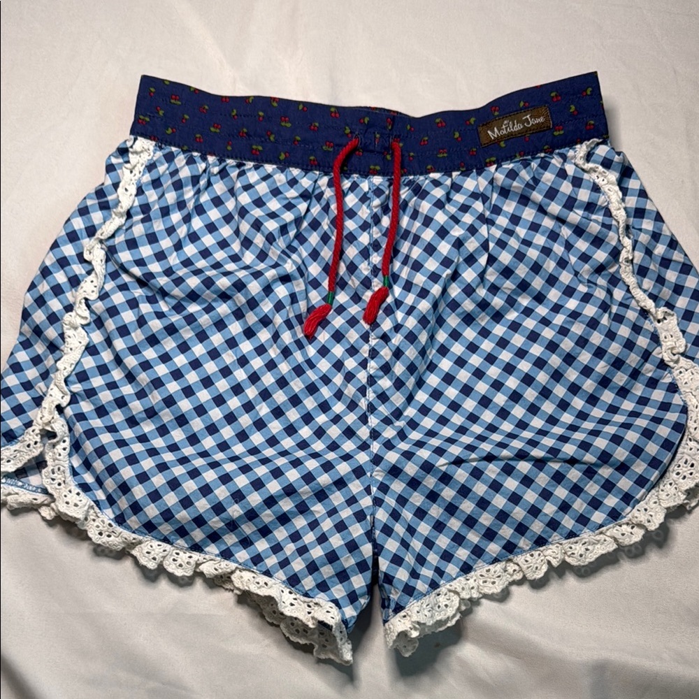 Matilda Jane Blue and White Gingham Shorts